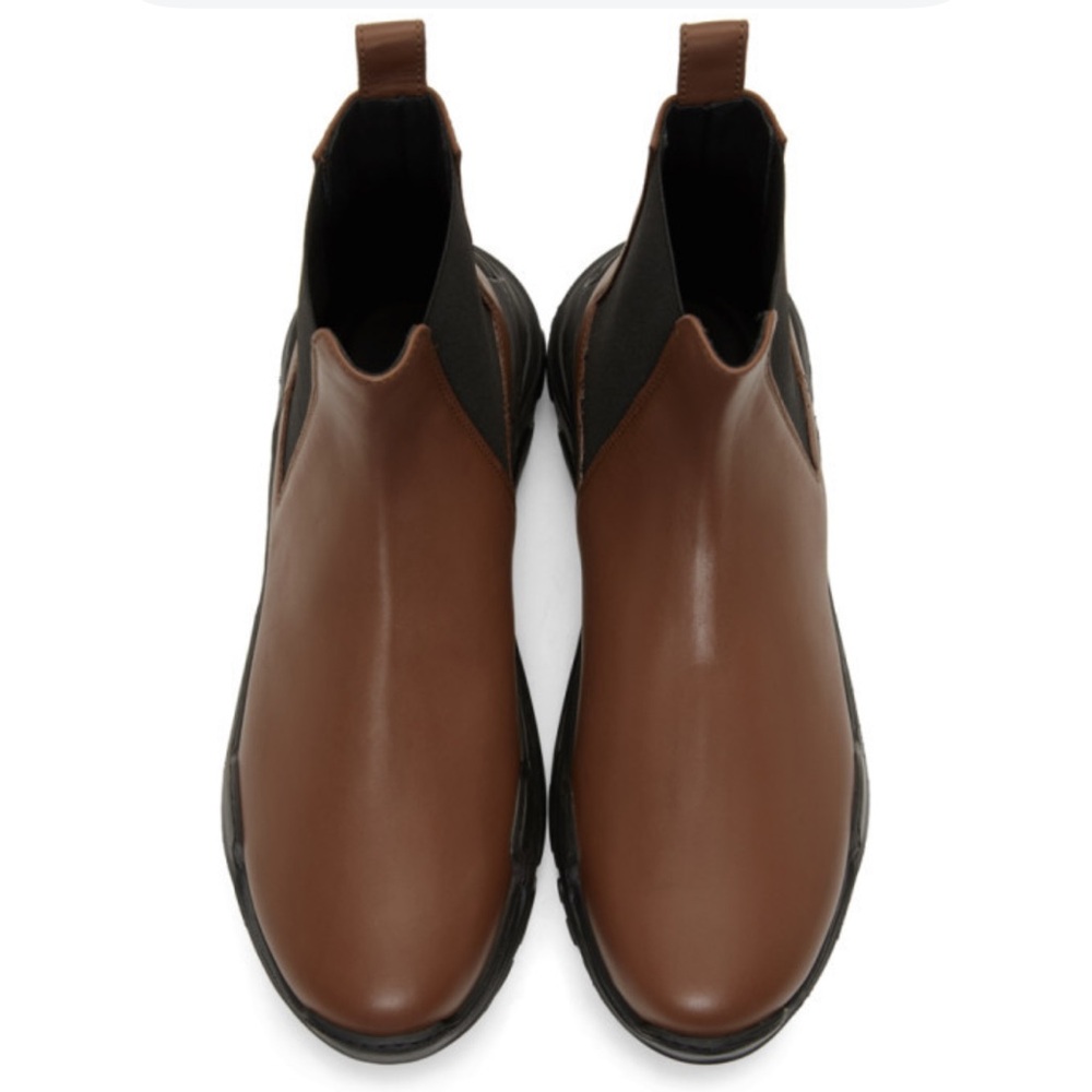 Tibi Brown Diego‎ Leather Winter & Rain Boots Sz 41/11 - Picture 2 of 8